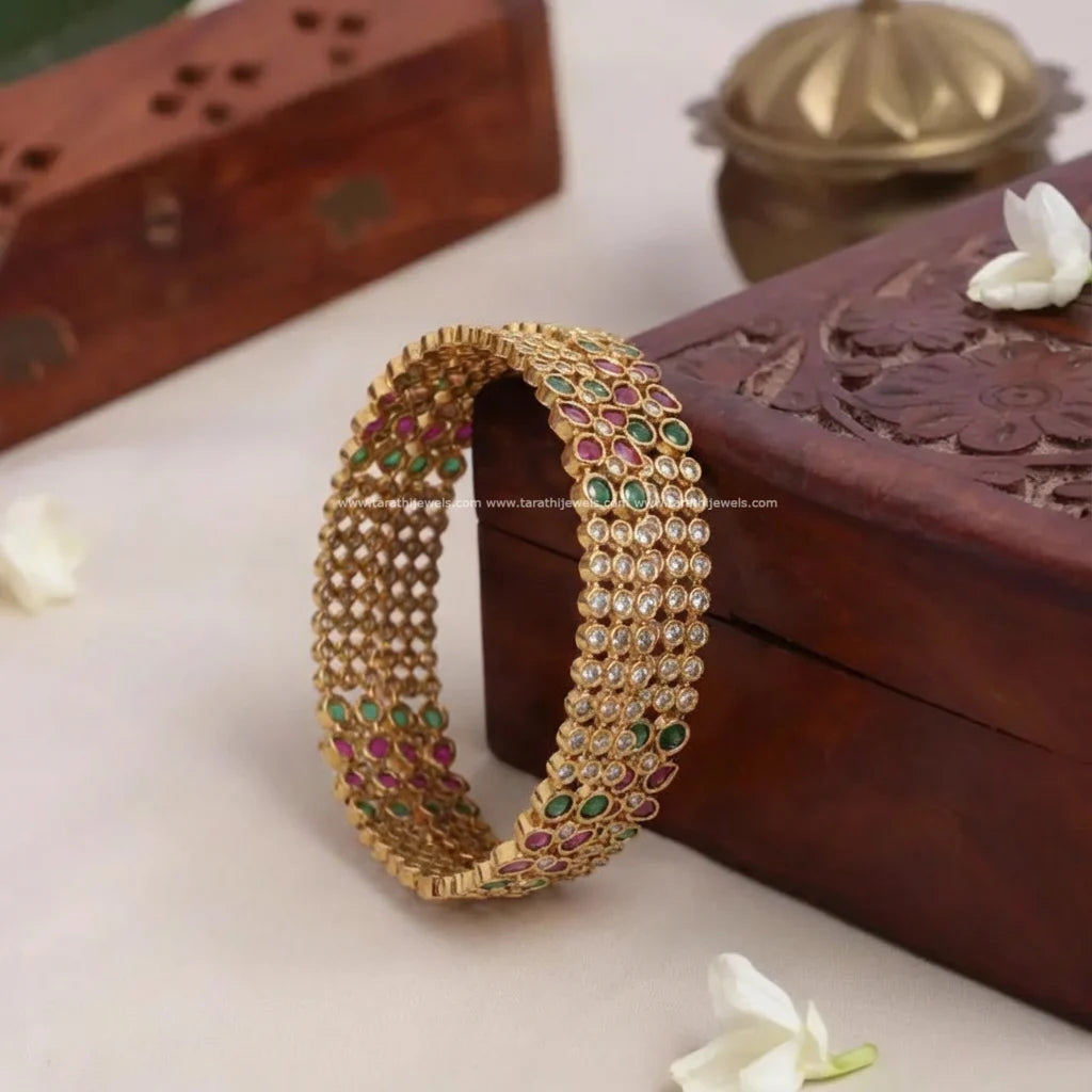 Gold Finish Ad Bangles BA159