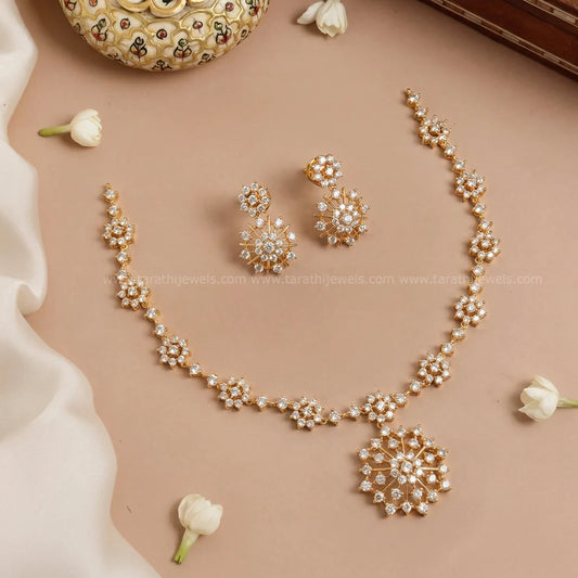 Diamond Look Alike Necklace N891