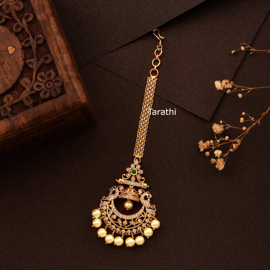 Beautiful Chandabali Ad stone Tikka T73