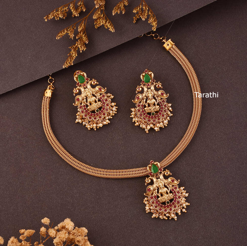 Antique Lakshmi Ad stone Choker CH190