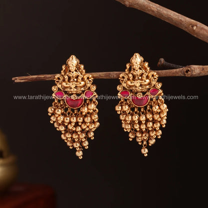 Lakshmi Golden Beads Drops Earrings EA555