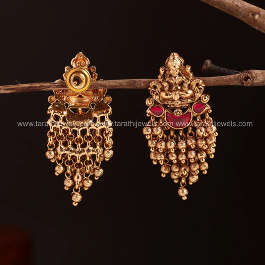 Lakshmi Golden Beads Drops Earrings EA555