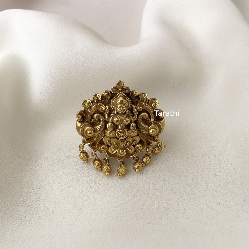 Lakshmi Gold finish Jumbo Finger ring FR01
