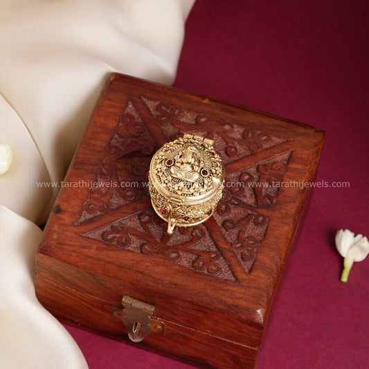 Ganesha Round Kumkum Box KK01