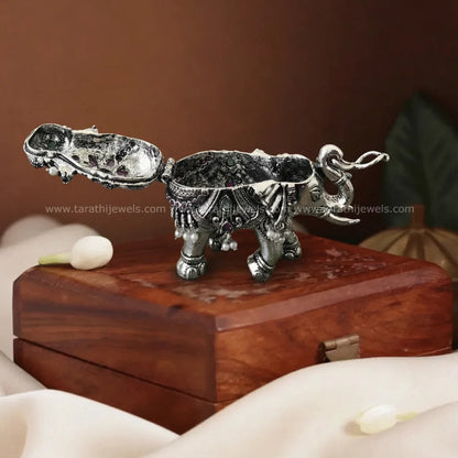 Elephant Design Kumkum Box KK38