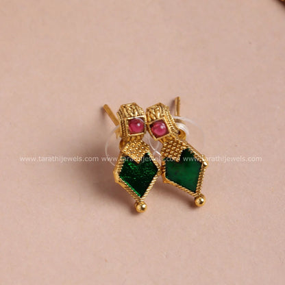 Gold Finish Palak Necklace N774