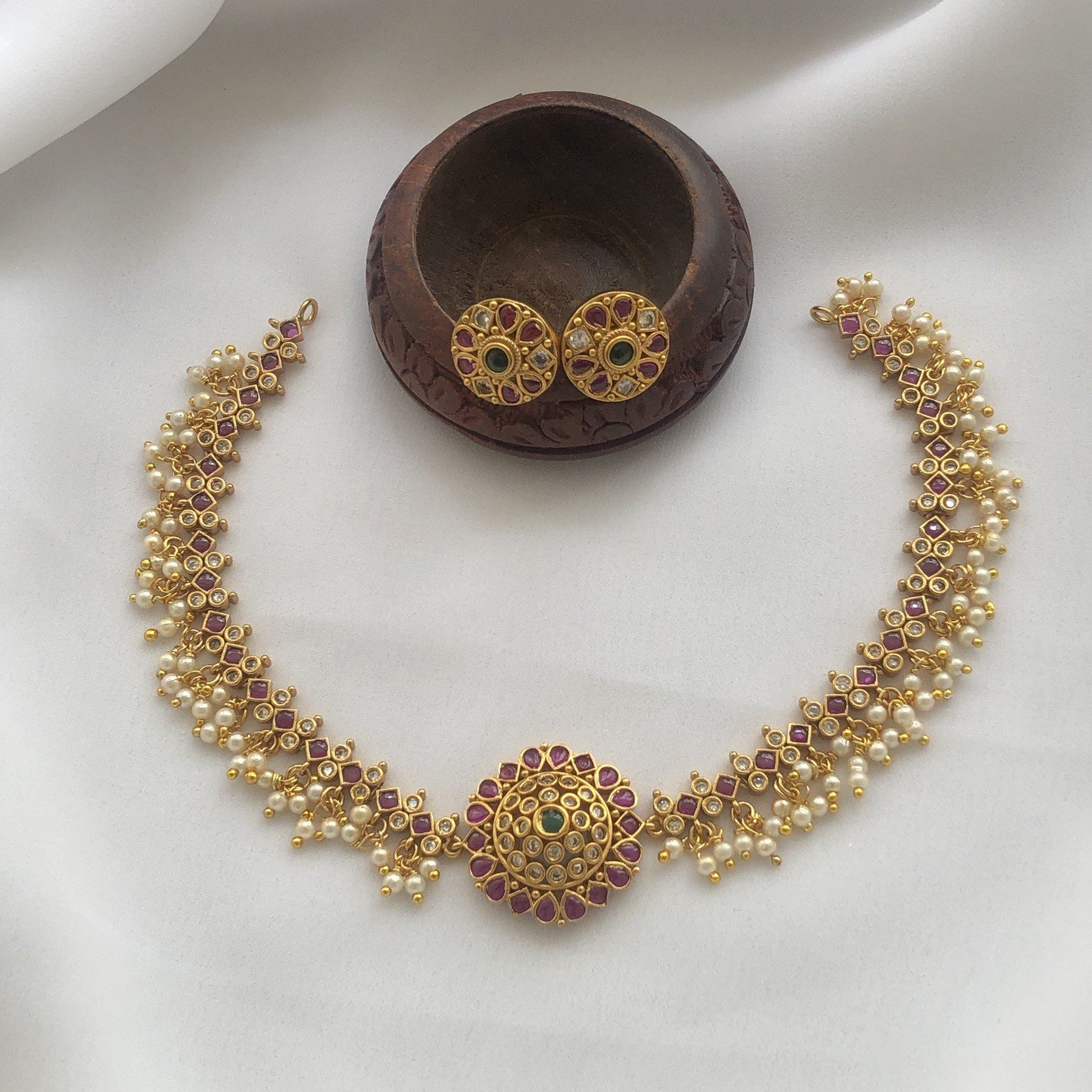 Traditional Antique Choker CH32 | Tarathi Jewels