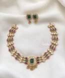 Beautiful Three Layered stone Necklace set