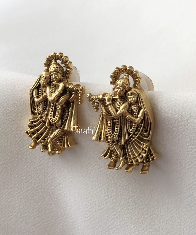 Radhai and Krishna Design Earrings