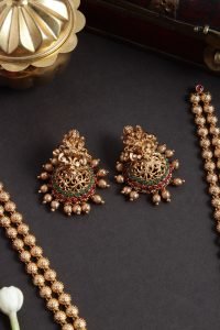Gold Look alike Lakshmi Pendant Long haaram