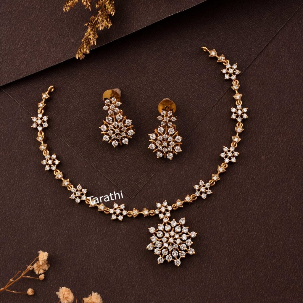 Diamond Look Alike Necklace N394