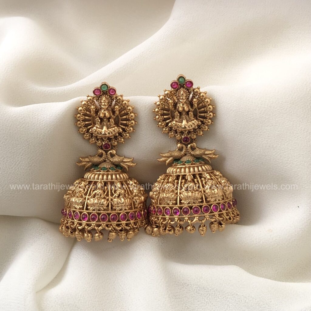 Gold Finish Lakshmi Jumka EA150