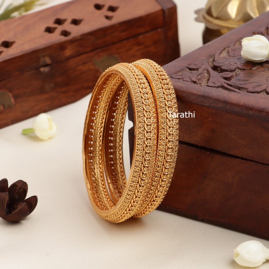 Gold Finish Bangles BA87