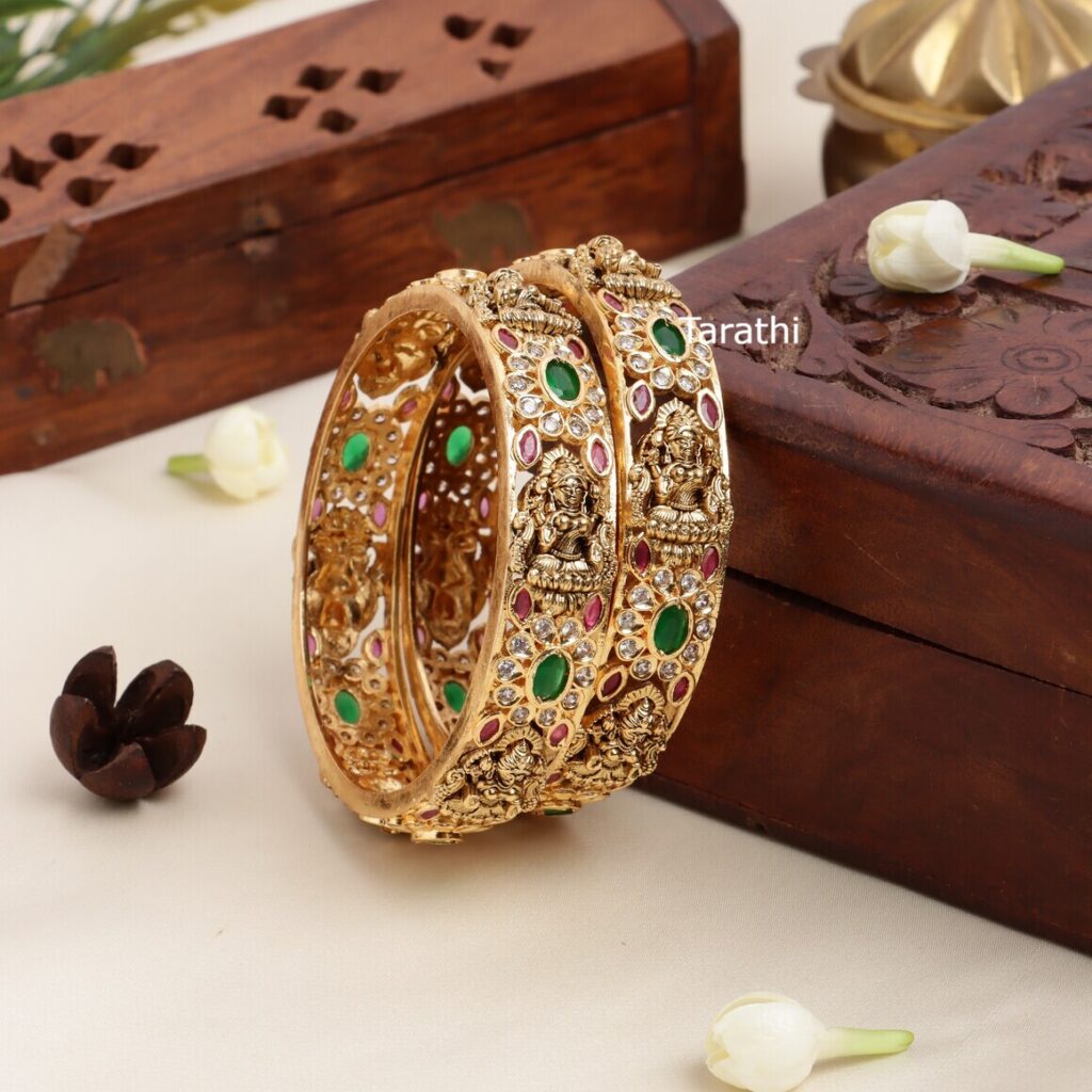 Gold Look alike Nakshi Bangles BA90