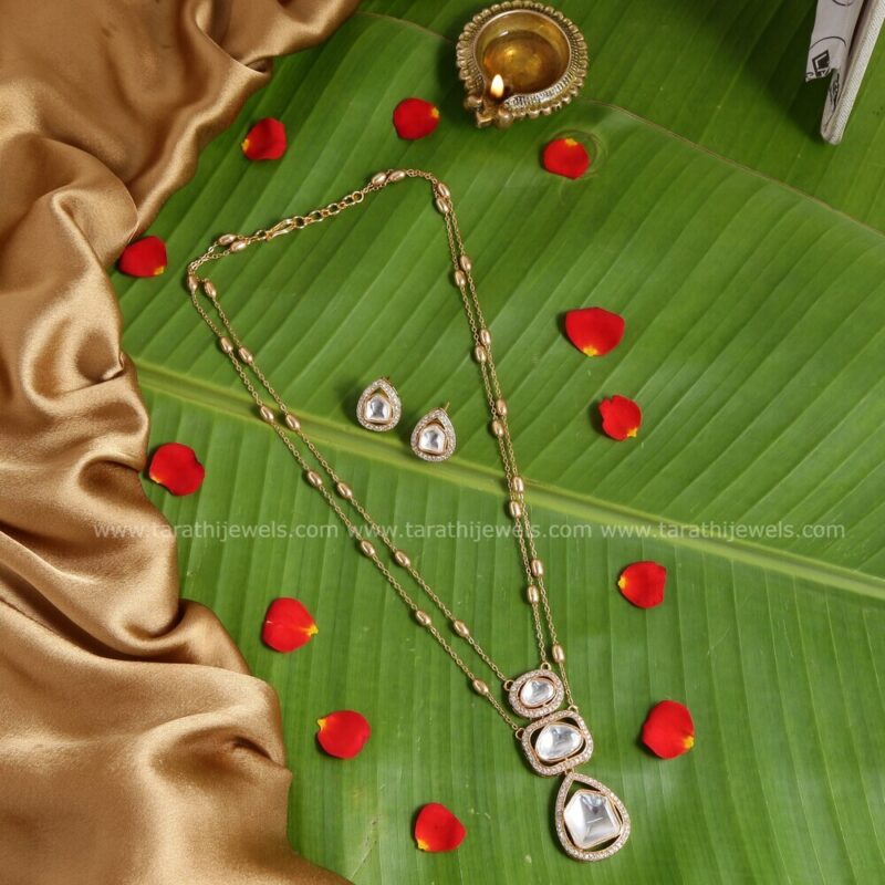 Dual Layered Jadau Necklace N487