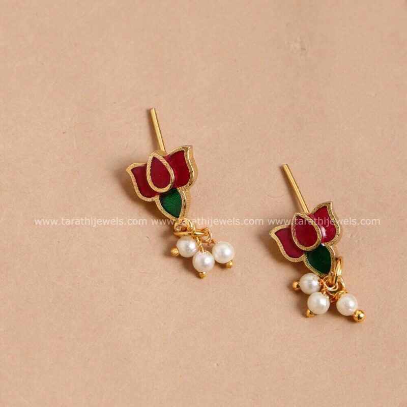 Simple Antique Lotus Necklace N493 - Image 2
