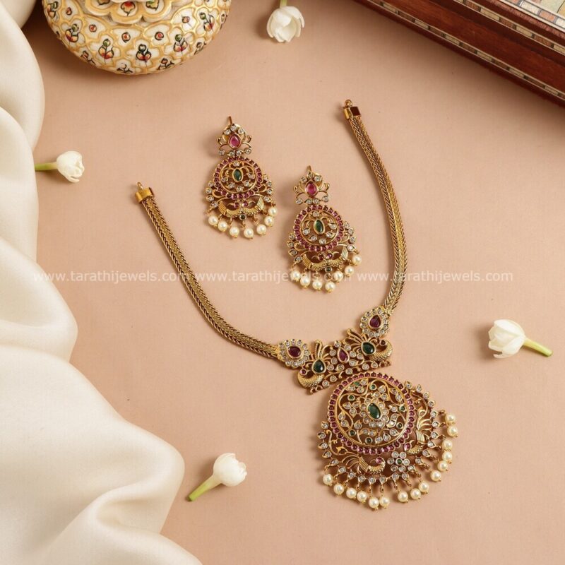 Gaja Peacock Pendant choker Neckpiece N522