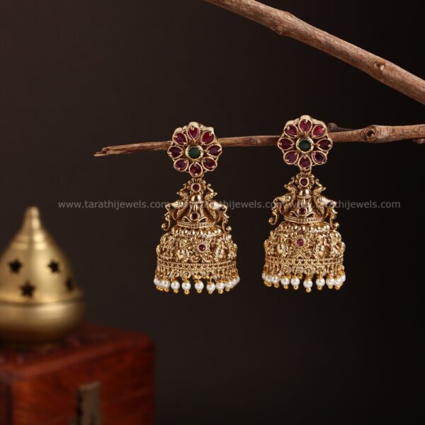 Amazing Gold tone Lakshmi Jumka EA423