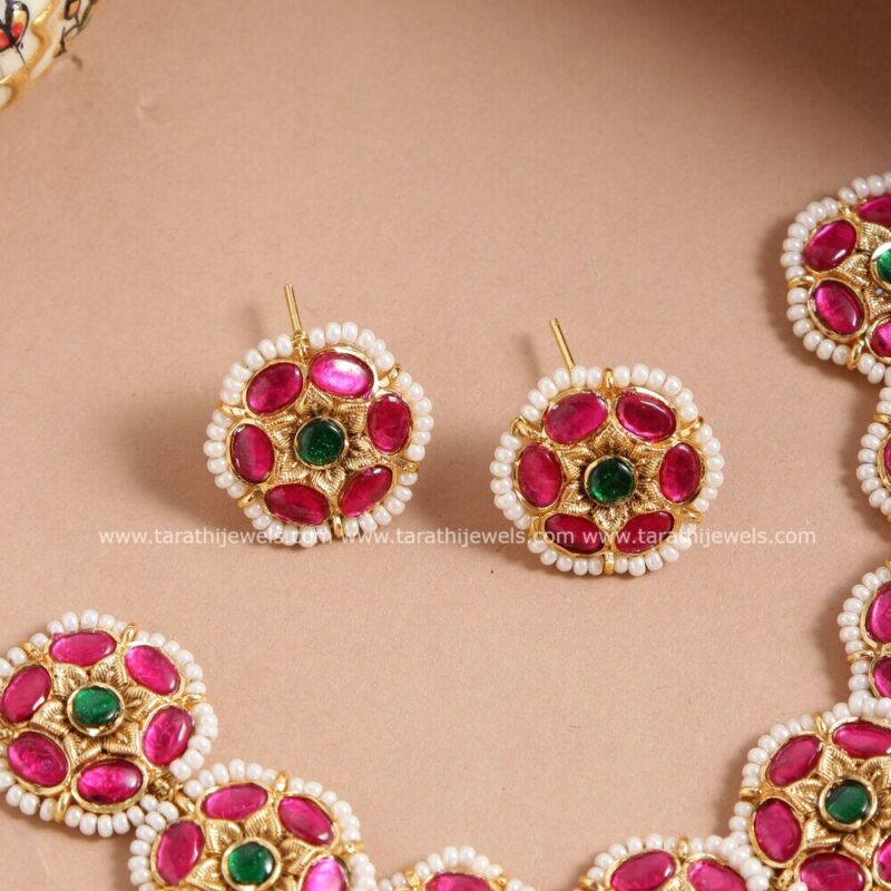 Aishi multi color jadau Choker CH306 - Image 2