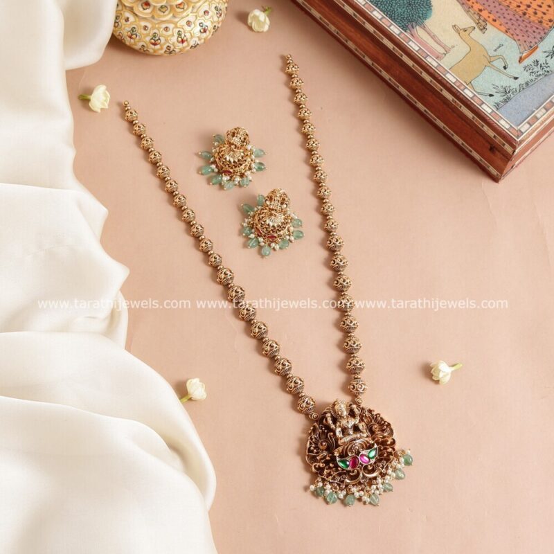Antique Finish Lakshmi Long Haaram HA248
