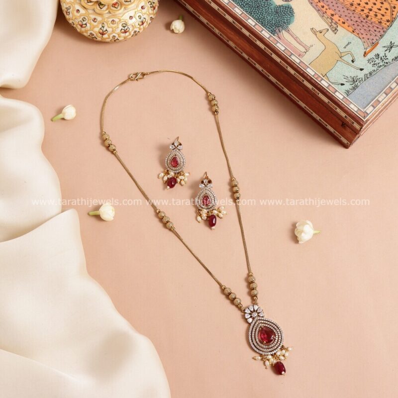 Janani Ruby color Necklace N606