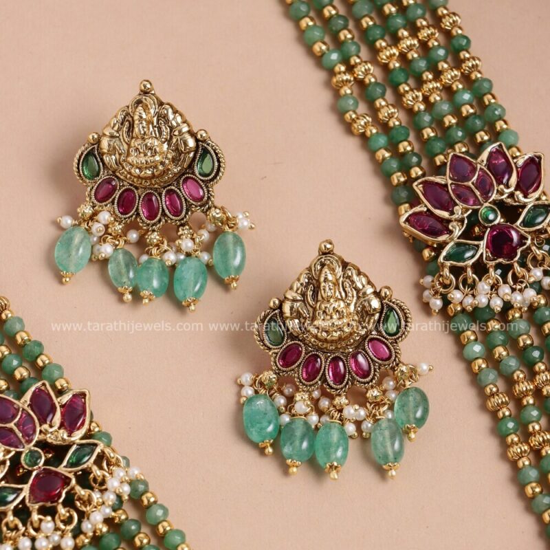 Grand Premium Green Beads Haaram HA259 - Image 2