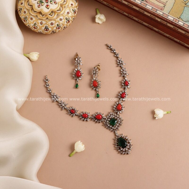 Tear Drop Coral Necklace N625