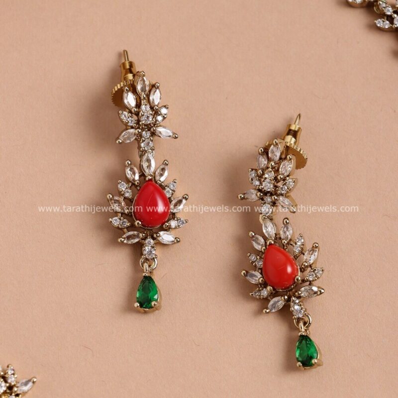 Tear Drop Coral Necklace N625 - Image 2