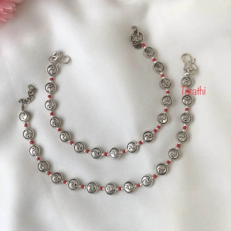 Silver Look alike Anklet AK18