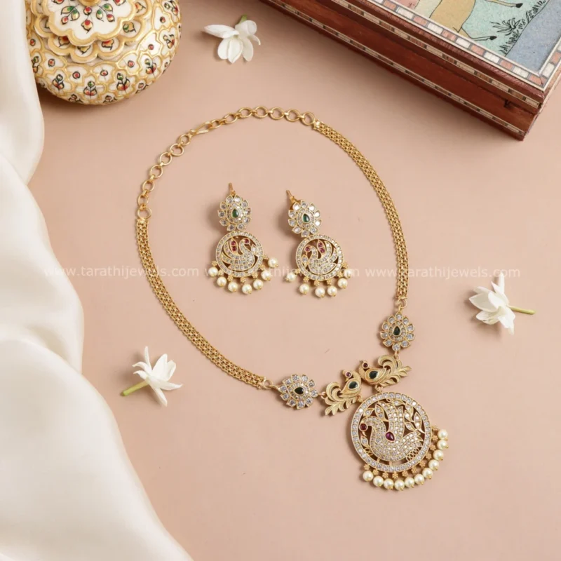 Ad stone Peacock Choker CH329