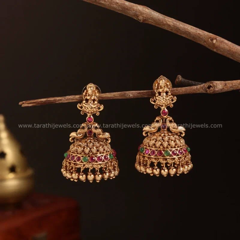 Ad Lakshmi Gold Finish jumka EA492