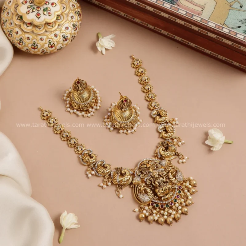 Amazing Lakshmi With Peacock Necklace N660