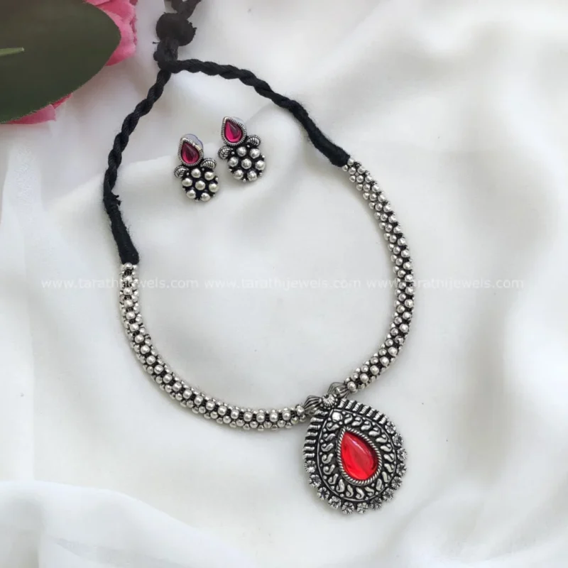 Oxidized Choker Neckpiece S12