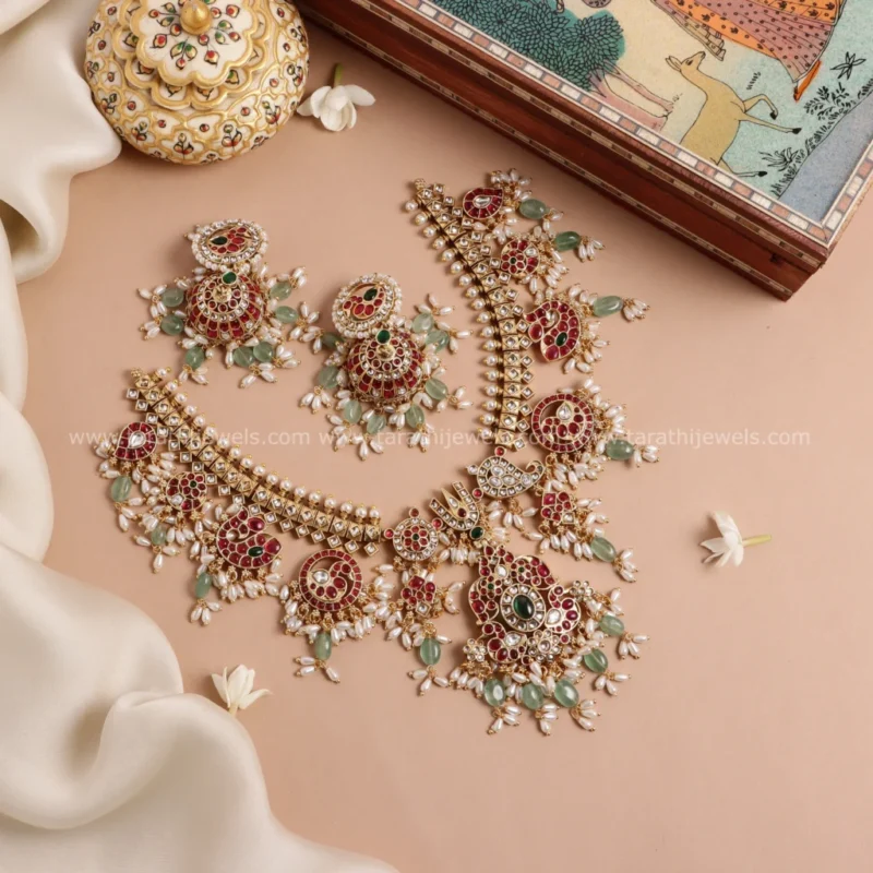 Nita Ambani Style Short Guttapusala Neckpeice N692