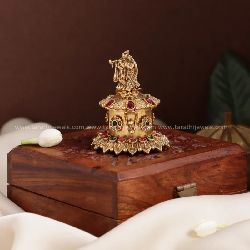 Radhai & Krishna Kumkum Box KK35