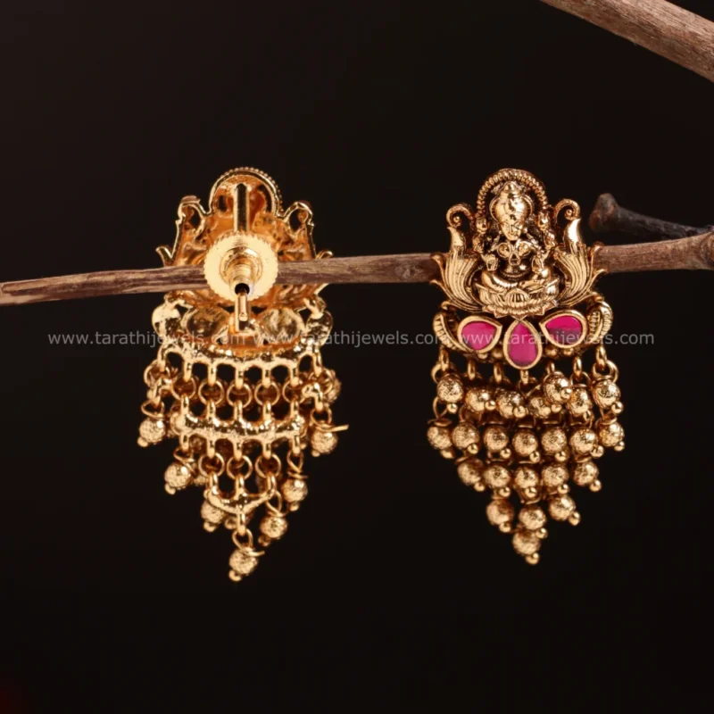 Lakshmi Golden Beads Drops Earring EA521 - Image 2