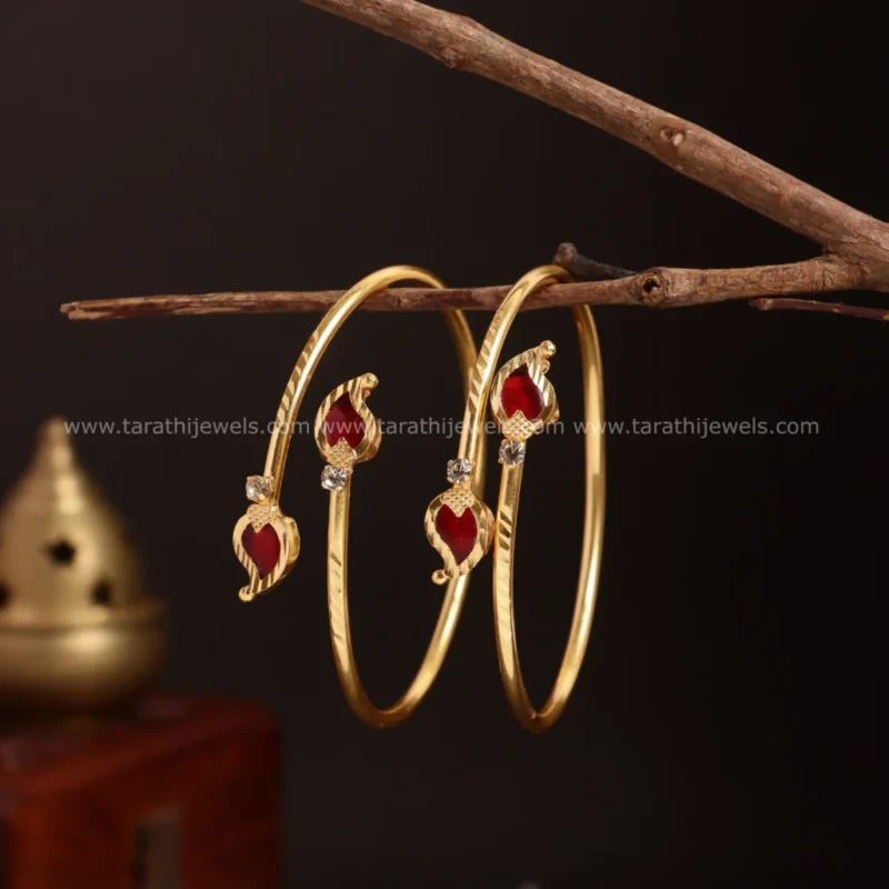 Kerala Ruby Kada Bangle BA141 - Image 2