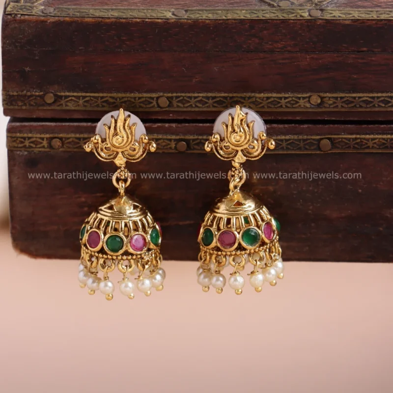 Nadarajar Green Pearls Haaram HA308 - Image 2