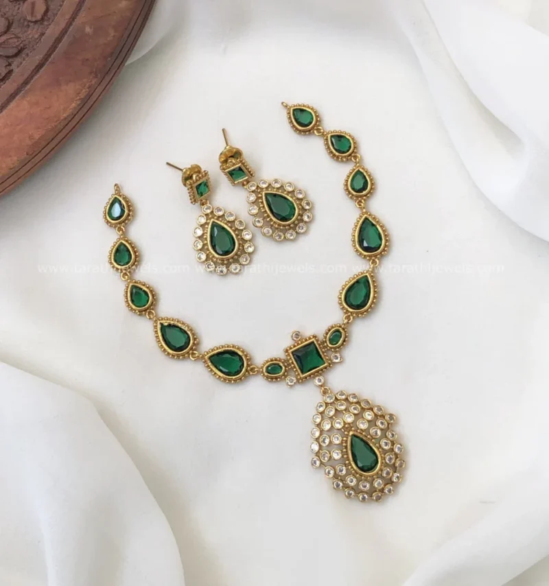Jyothika Version2 Green stone Necklace N727