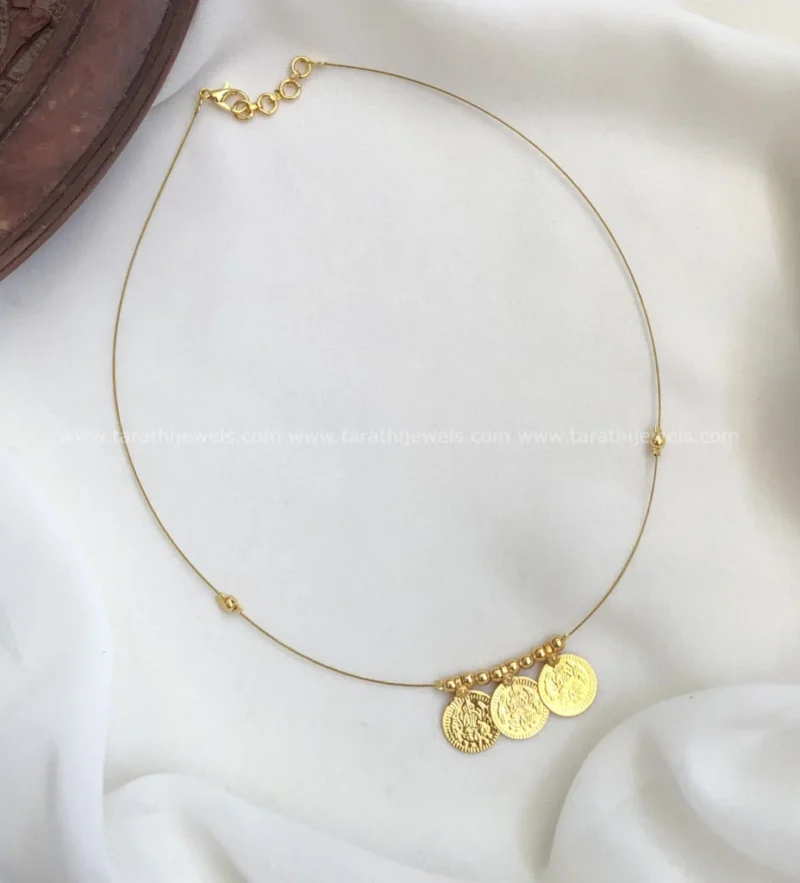 Invisible Lakshmi Coin Necklace N731
