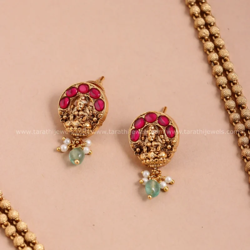 Antique Finish Lakshmi Long Haaram HA313 - Image 2