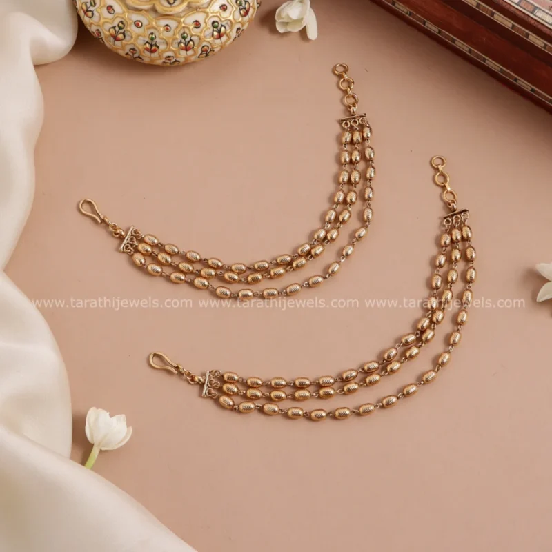Traditional Three Layered Earring chain EA93