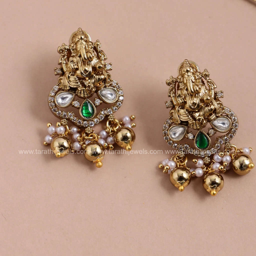 Lord Ganesha Pendant Hasli Choker CH362 - Image 2