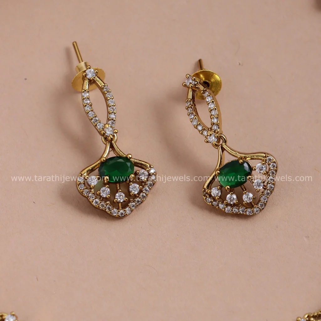 Green stone Necklace N763 - Image 2