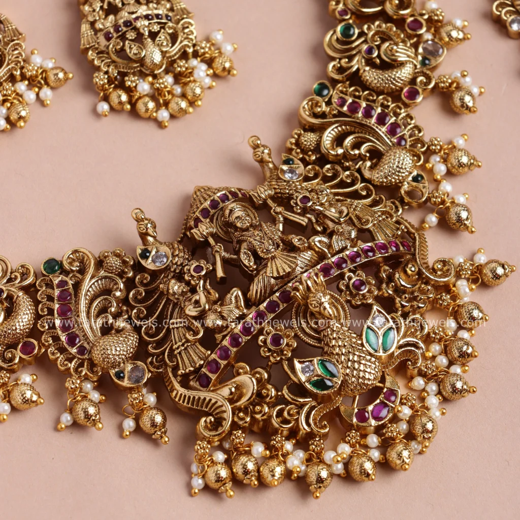 Bridal Necklace and haaram Combo BR51 - Image 3