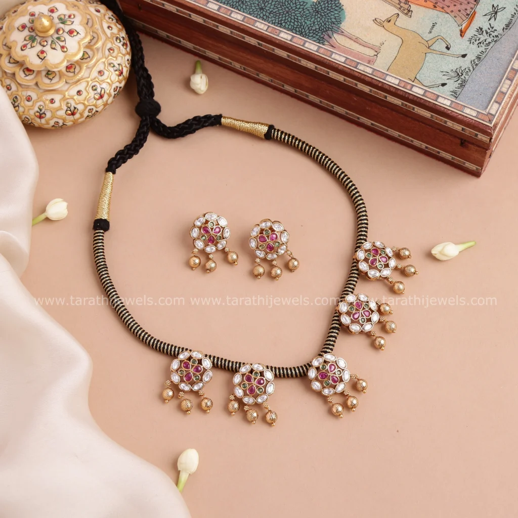 Black Thread Necklace N790