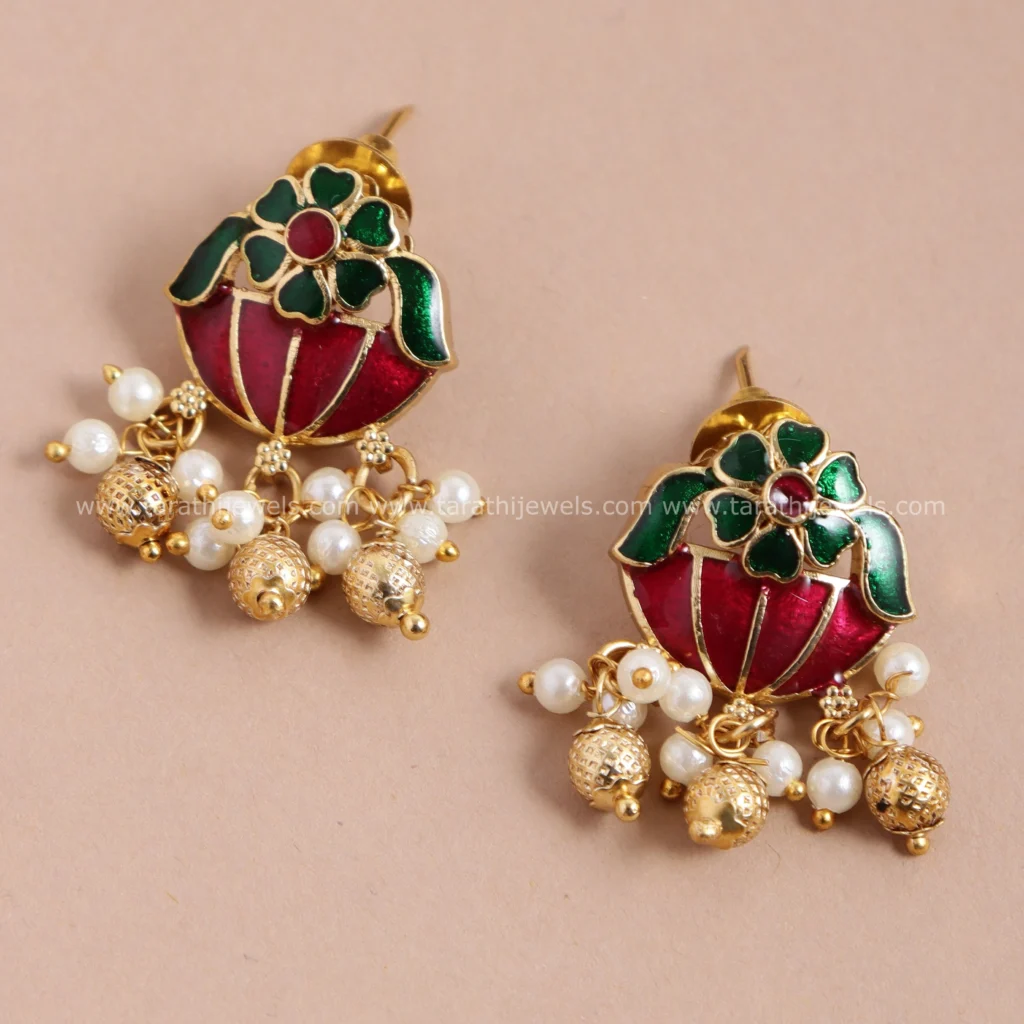 Gold Finish Flower Choker CH371 - Image 2