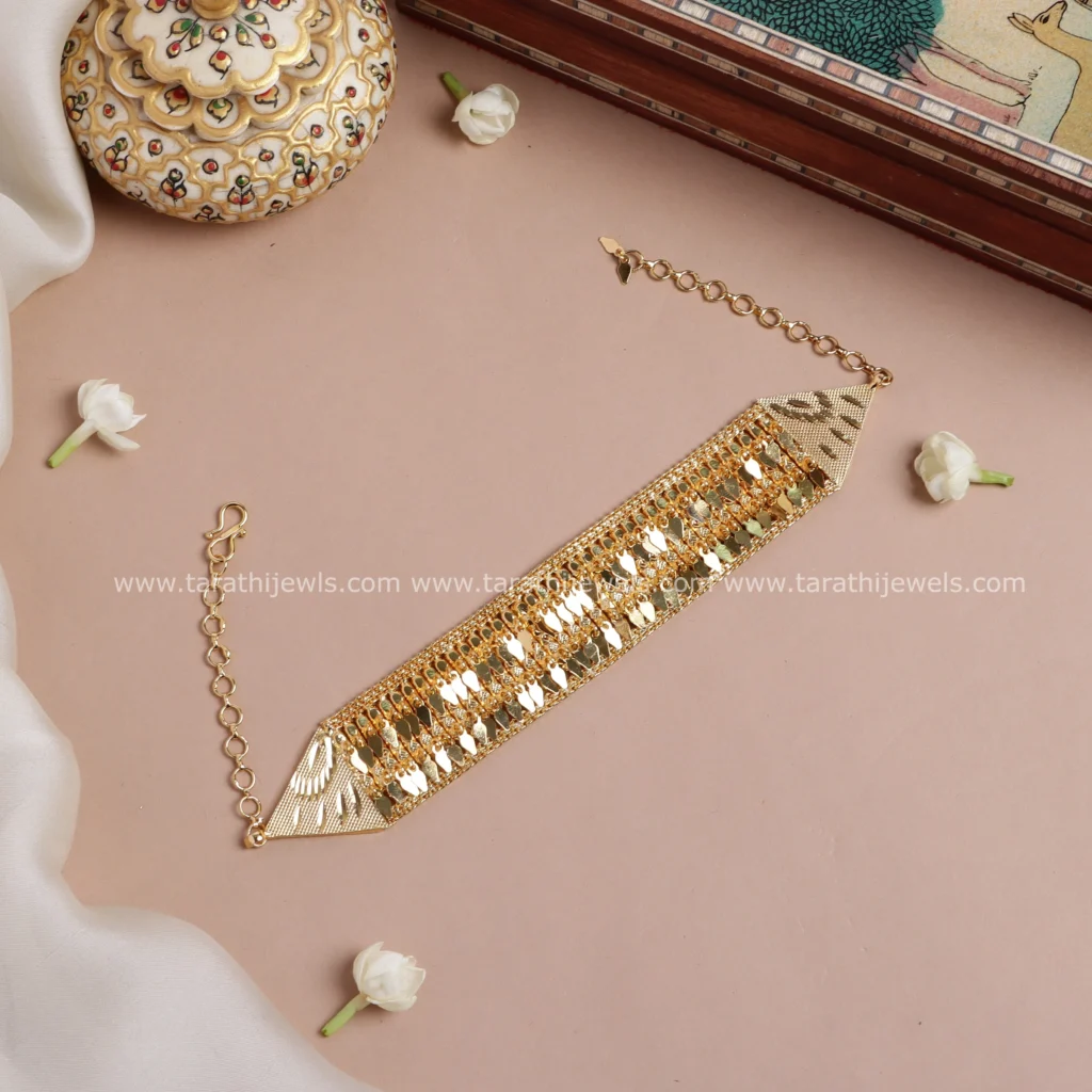 Gold Tone Kerala Style Elakka Thali Choker CH372