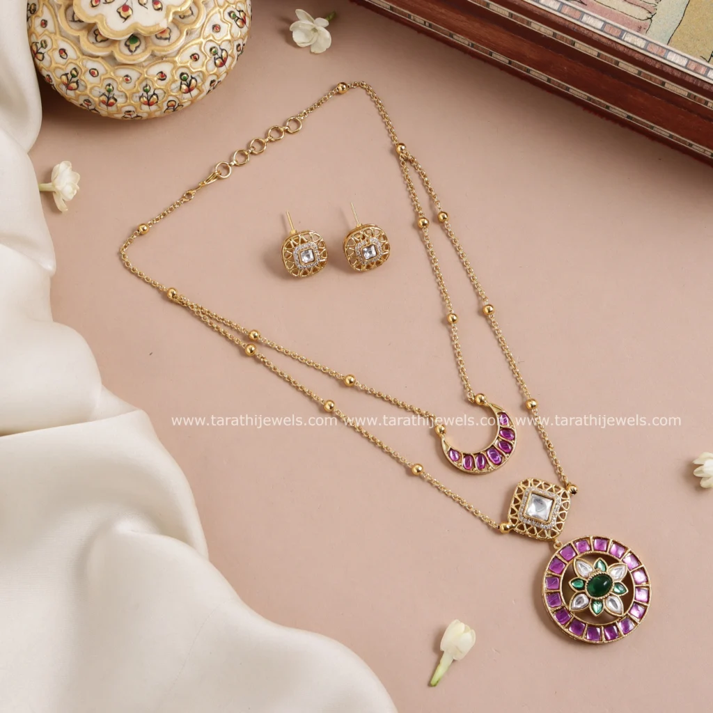Dual Layered Jadau Necklace N801
