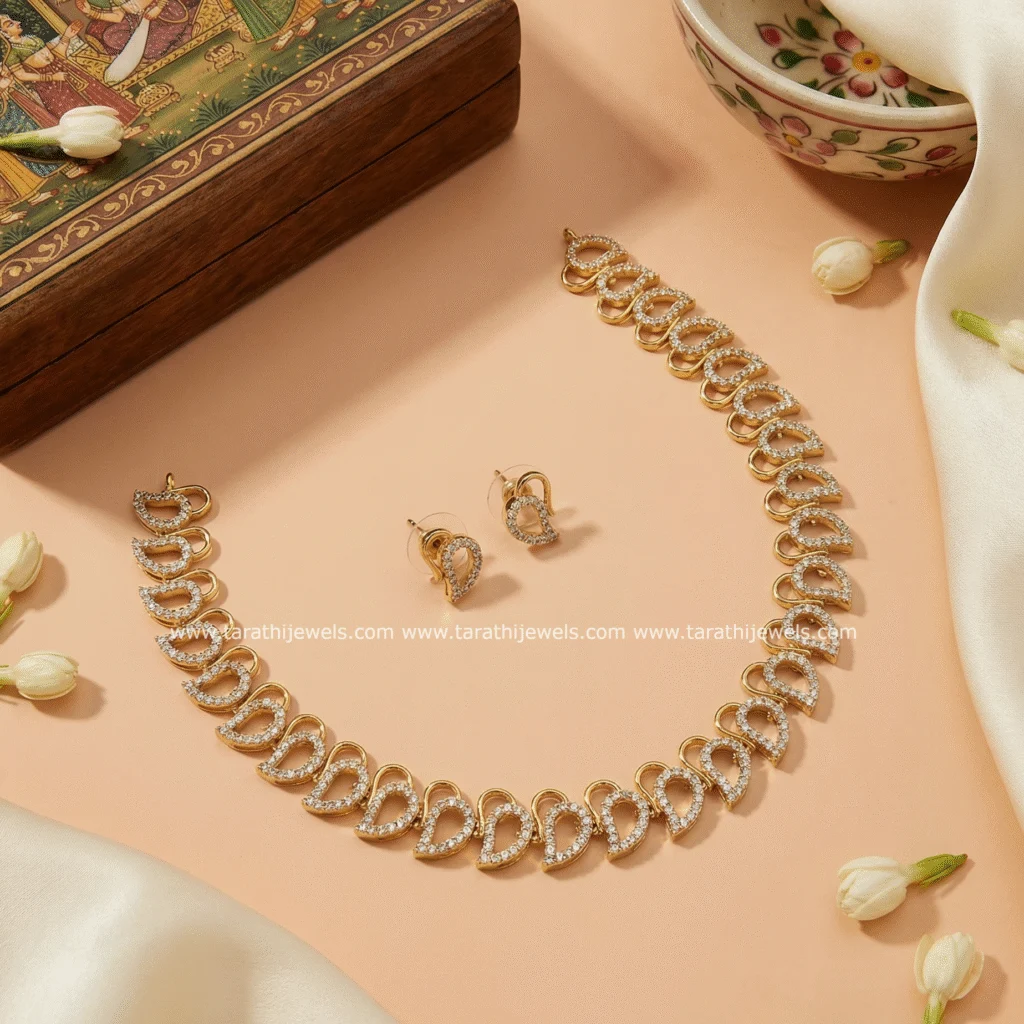 Diamond Look Alike Necklace N809